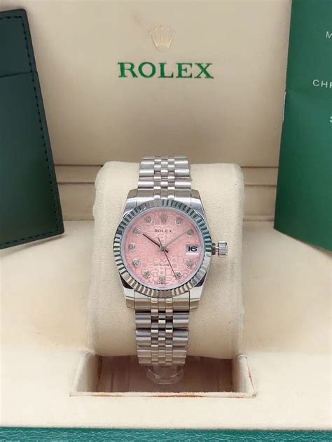 pink rolex silver|pink Rolex price.